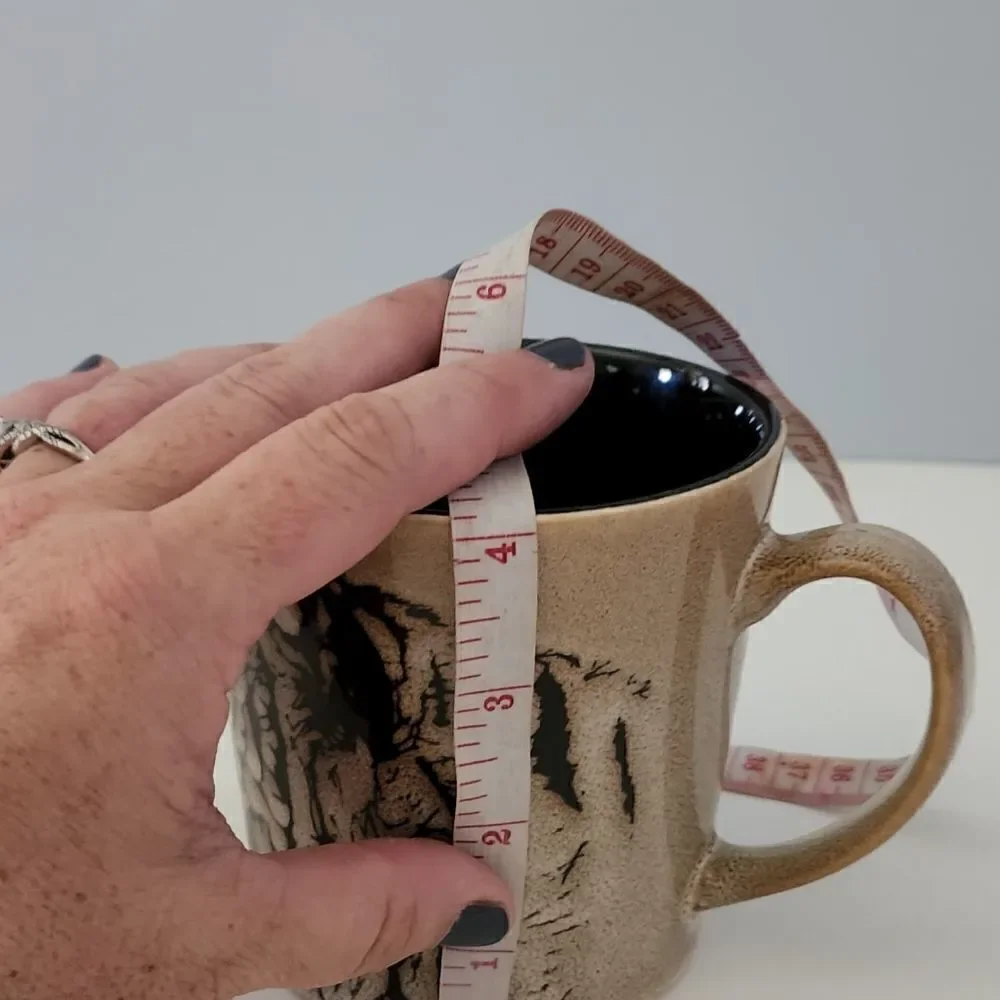 Stoneware mug tiger crafted artisan coffee mug